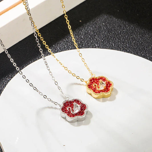 ruby swan pendant - JIMMY JEWELRY 01
