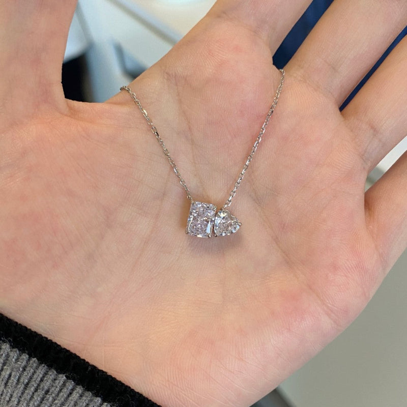 Unique Heart & Cushion Cut Pendant