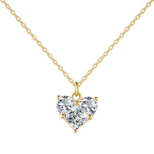 dainty diamond heart necklace - JIMMY JEWELRY 01
