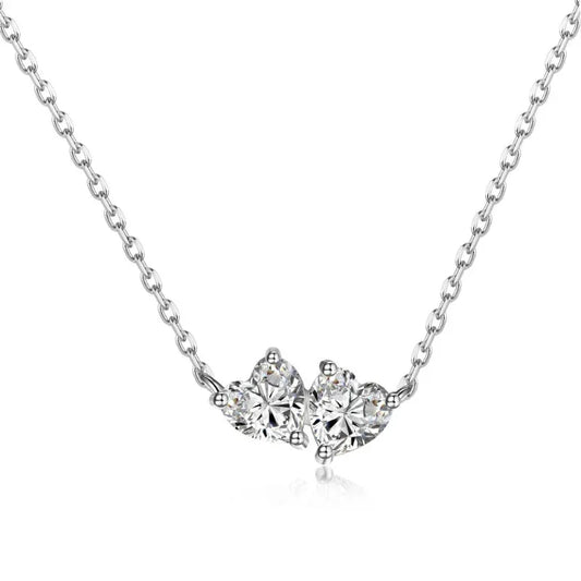 Bling Double Heart Shape Pendants - JIMMY JEWELRY 01