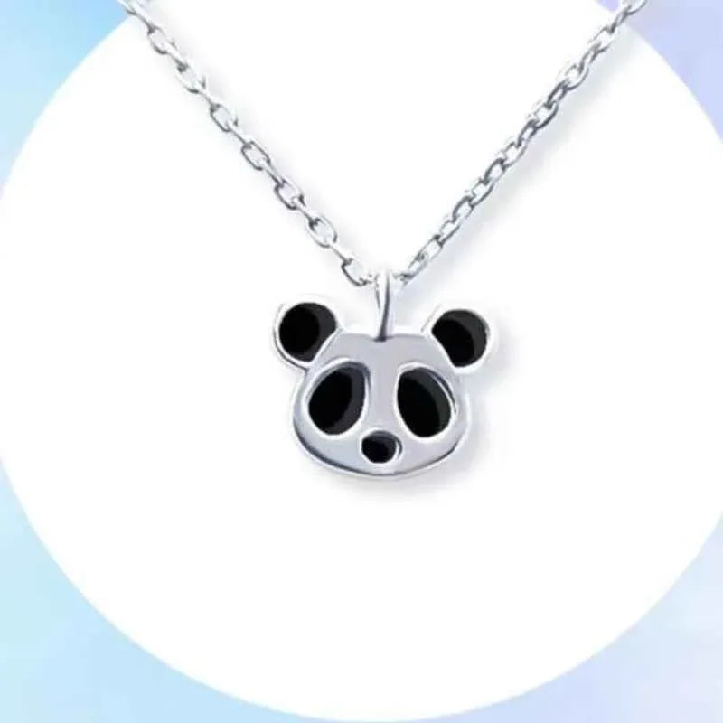 panda head silver necklace - JIMMY JEWELRY 01