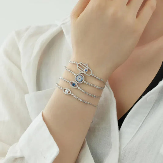 Adjustable Evil Eye Bolo Bracelet - JIMMY JEWELRY 01