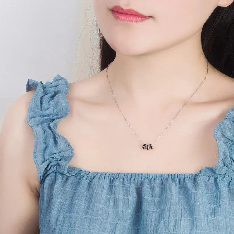 rolling cylinder pendant necklace - JIMMY JEWELRY 01