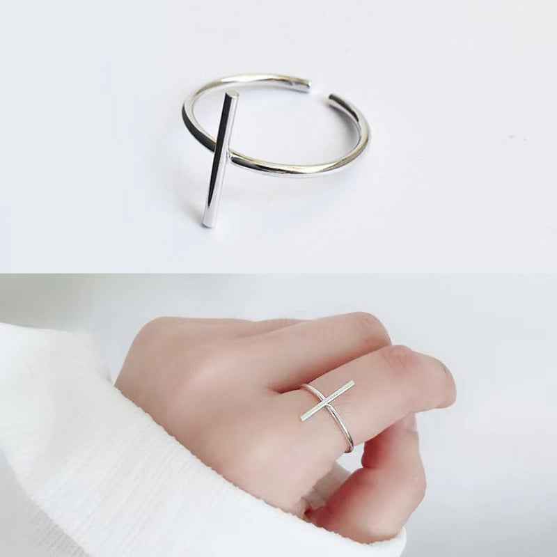 925 sterling silver simple open ring