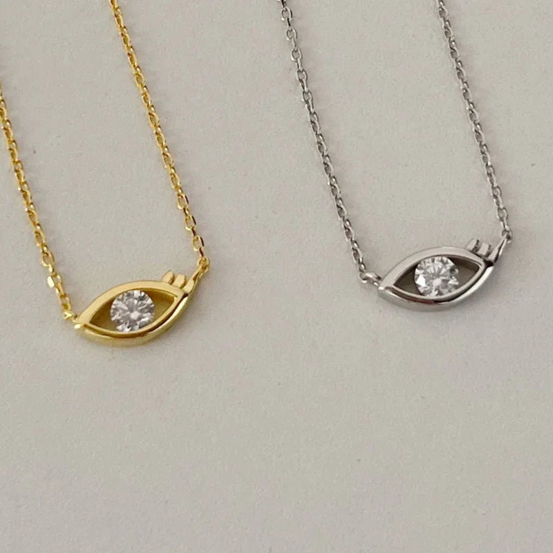 Silver Devil Eyes Pendant Necklace - JIMMY JEWELRY 01