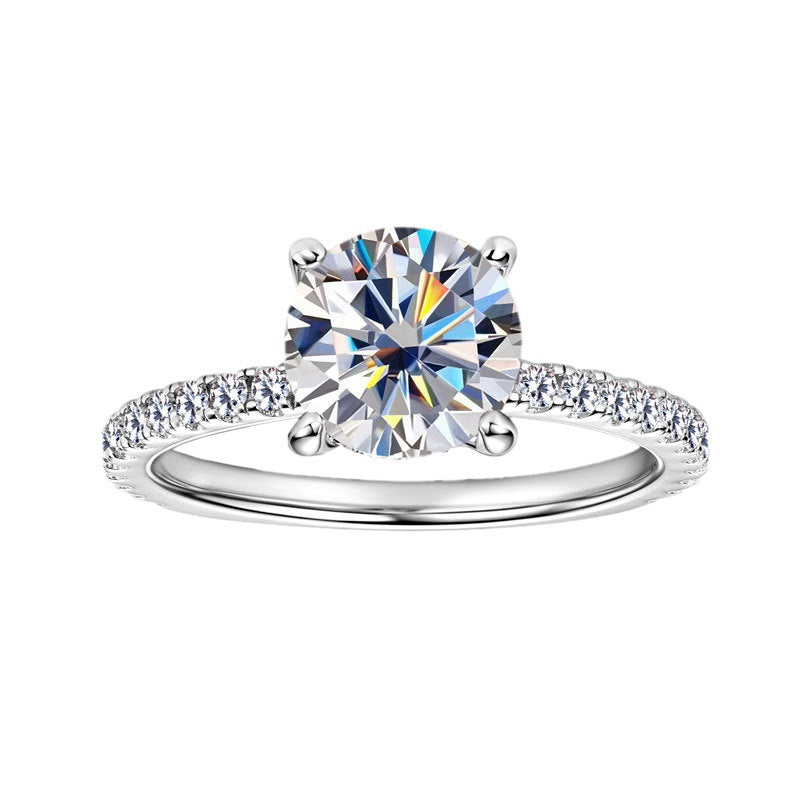 Timeless 925 Silver Moissanite Ring