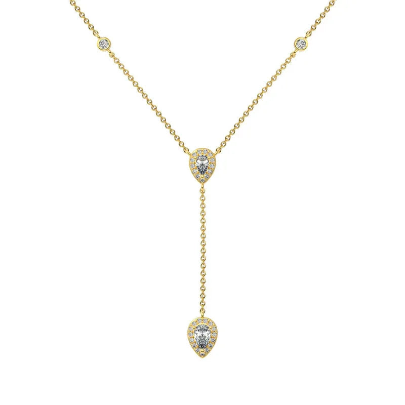 Elegance Classic Water Drop Y Necklace for Daily - JIMMY JEWELRY 01