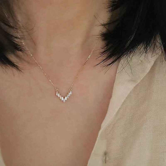 baguette bar necklace - JIMMY JEWELRY 01