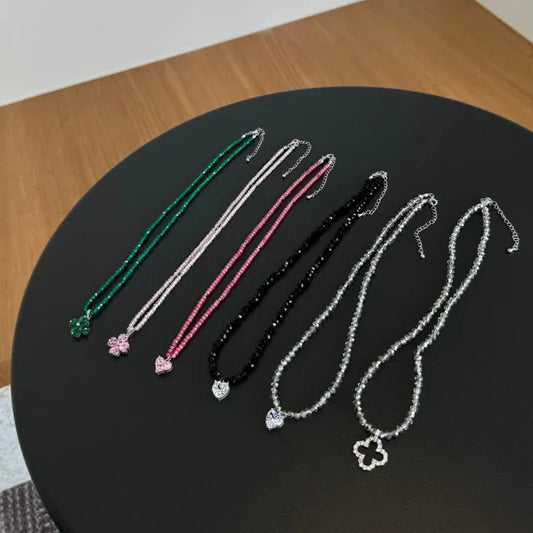 Non Fade Rhodium Plated Crystal Chain - JIMMY JEWELRY 01