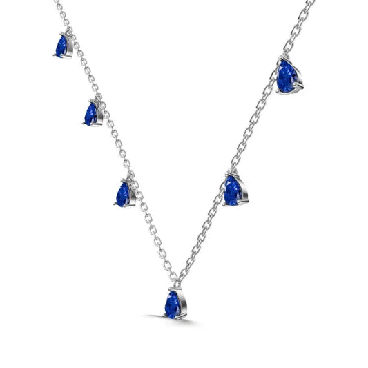 Tassels Pear-shape 5A Cubic Zirconia Pendant Necklace - JIMMY JEWELRY 01