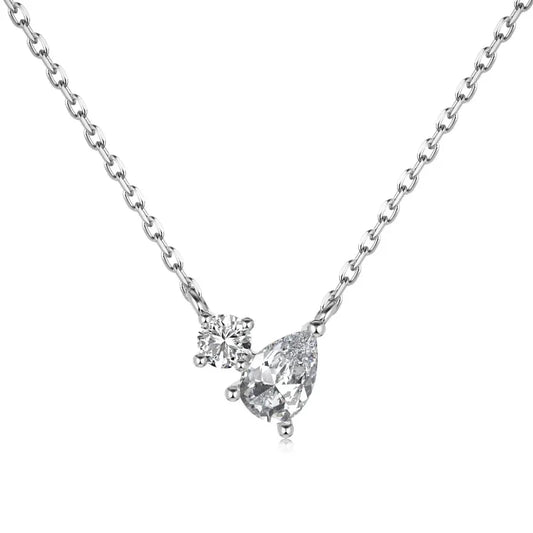Double 5A Cubic Zirconia Pendant Necklace - JIMMY JEWELRY 01