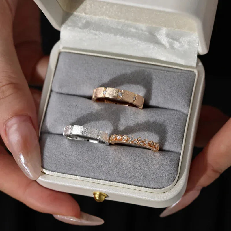 Eternity Band 5A Zirconia Ring for Couple for men - JIMMY JEWELRY 01