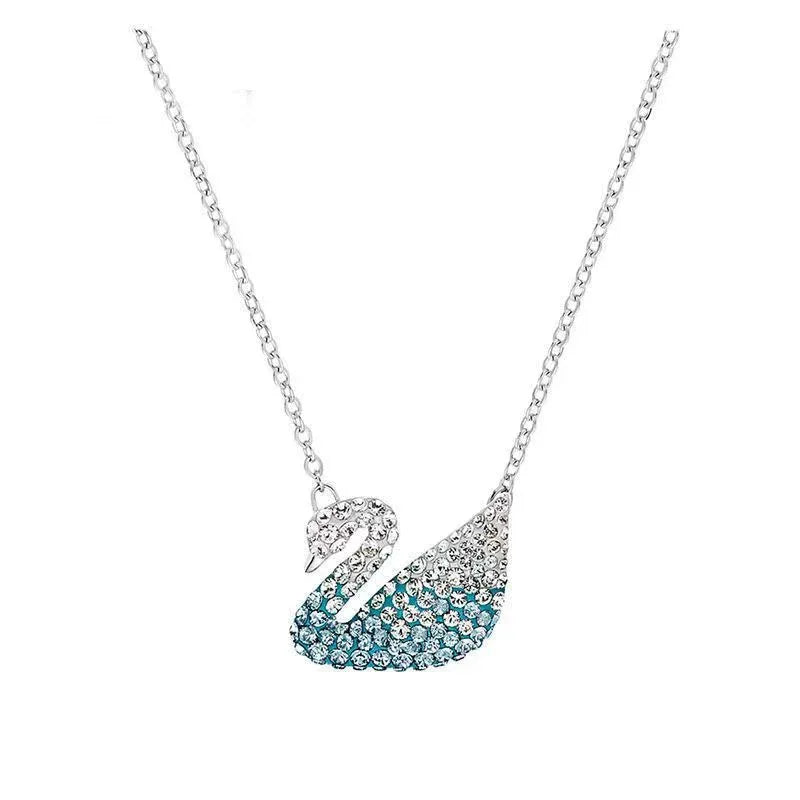 swarovski swan necklace silver - JIMMY JEWELRY 01