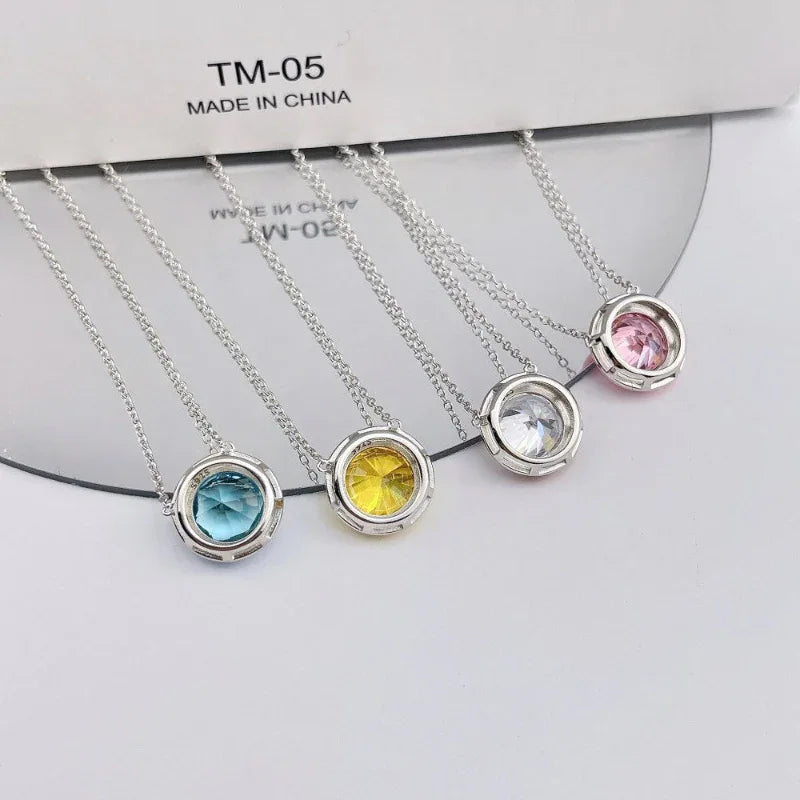 18K Gold Plated Enamel Necklace - JIMMY JEWELRY 01
