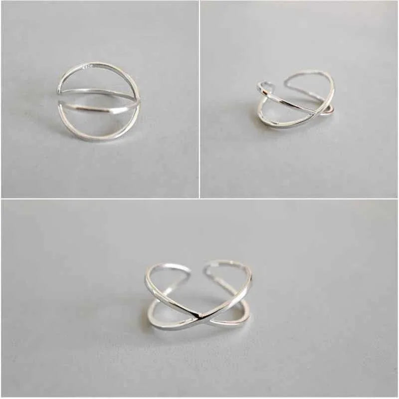 Crisscross Open Band Ring for Elegant Style - JIMMY JEWELRY 01