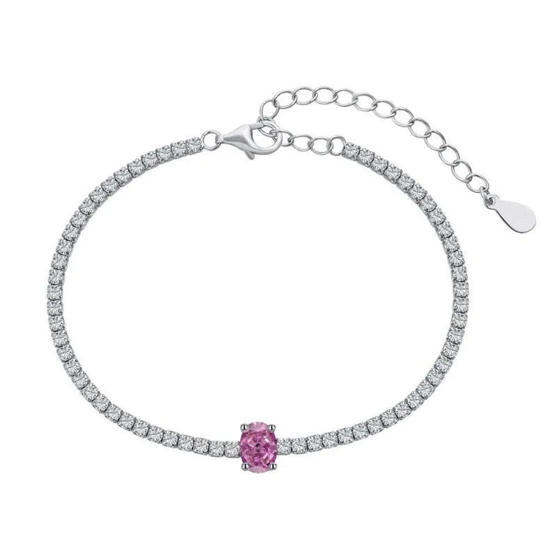 pink tennis bracelet - JIMMY JEWELRY 01