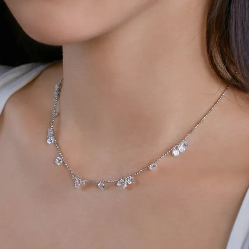 Bead Chain 5A Zirconia Tassel Jewelry Necklaces - JIMMY JEWELRY 01
