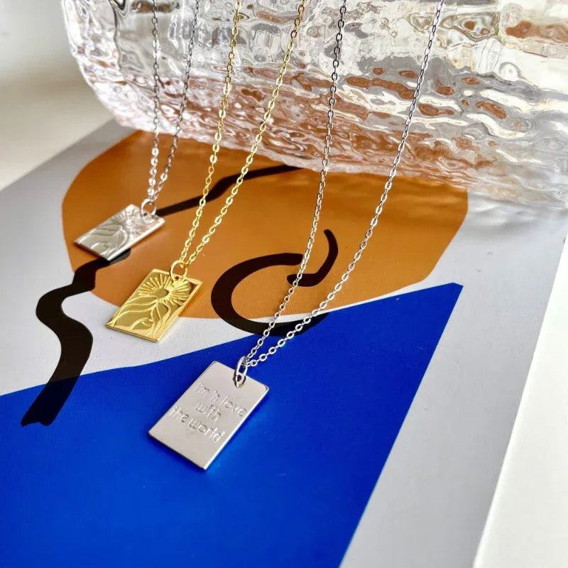 I'm in love with the world Warm Blessing S Necklaces - JIMMY JEWELRY 01