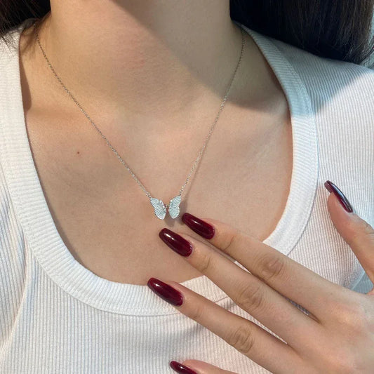 butterfly and diamond necklace - JIMMY JEWELRY 01