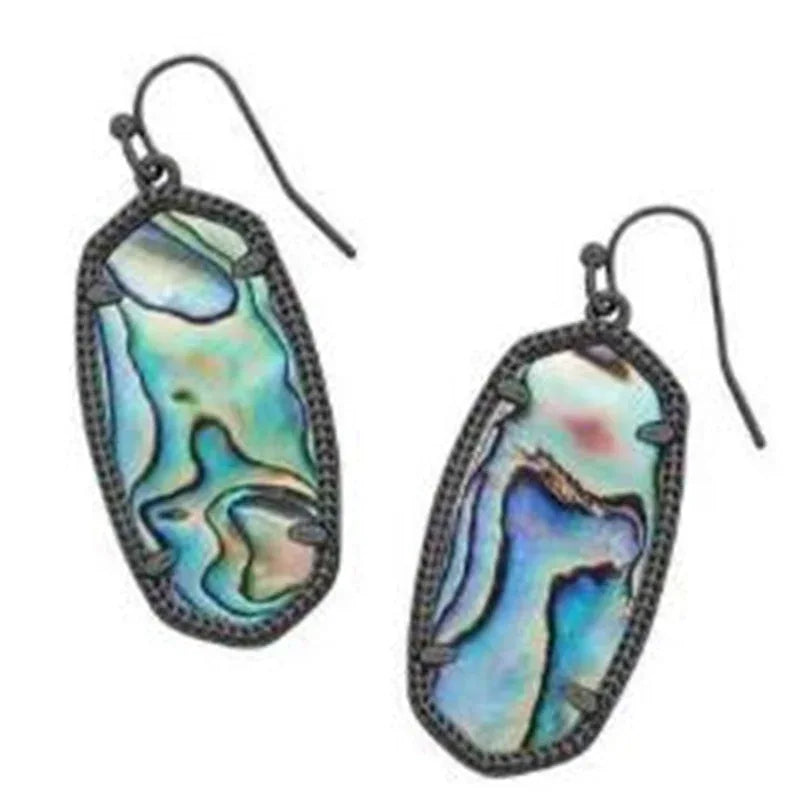 kendra scott Drop Earrings Abalone Shell - JIMMY JEWELRY 01