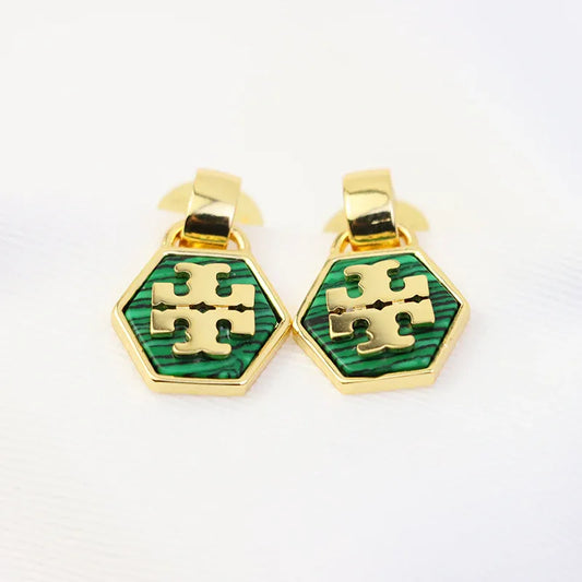 Tory Burch Hexagon Pearl Stud Earrings - JIMMY JEWELRY 01