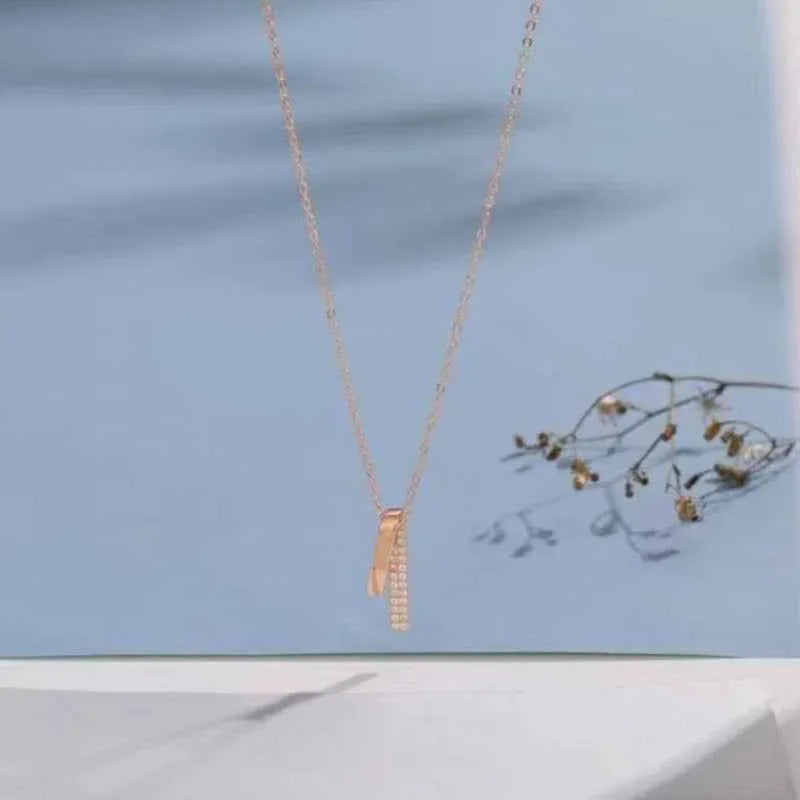 silver diamond bar necklace - JIMMY JEWELRY 01