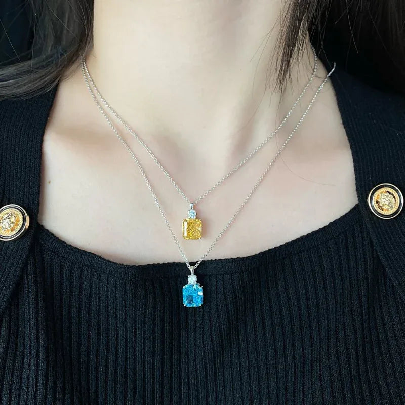 8A Crushed Iced Out Cut Zirconia Pendant Necklace - JIMMY JEWELRY 01