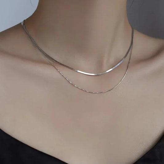 Herringbone Necklace for Women - JIMMY JEWELRY 01