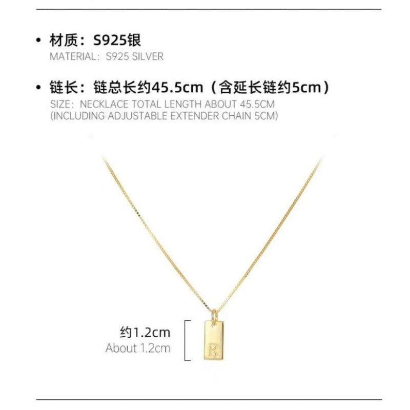 Minimalist Letter Necklace