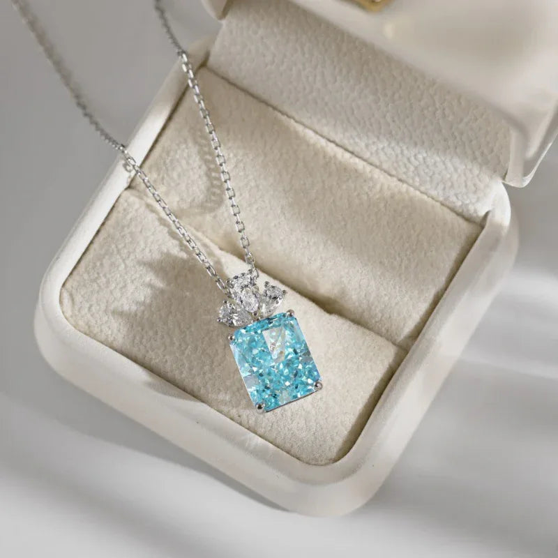 Crushed Iced Out Cut Rectangle Pendant Necklaces - JIMMY JEWELRY 01