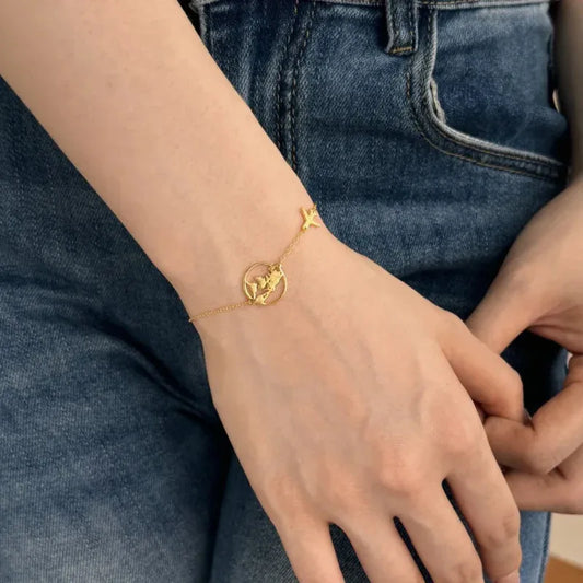 S925 Silver Simple World Map Bracelet For Women - JIMMY JEWELRY 01