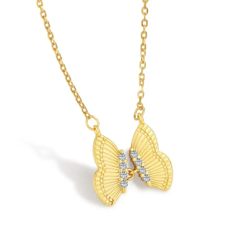 butterfly and diamond necklace - JIMMY JEWELRY 01