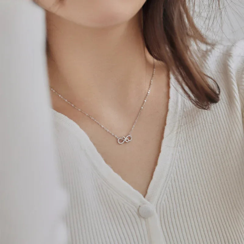 Silver Lucky Infinity "8" Necklace - JIMMY JEWELRY 01