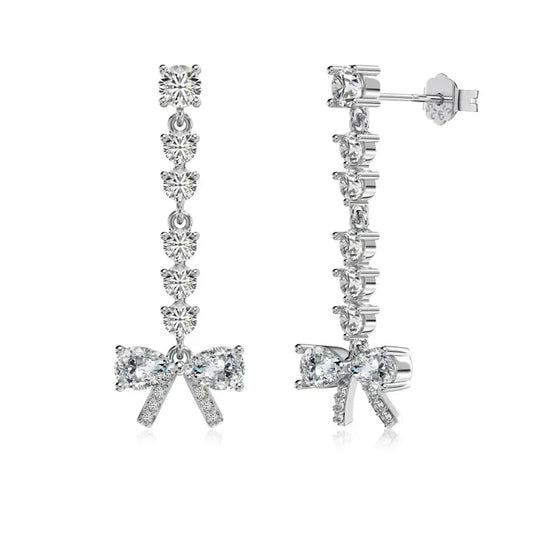 Tassel Bow-knot Stud Earrings for Women - JIMMY JEWELRY 01