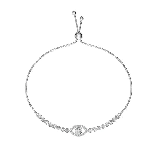 Sparkling Zircon Evil Eye Bracelet - JIMMY JEWELRY 01