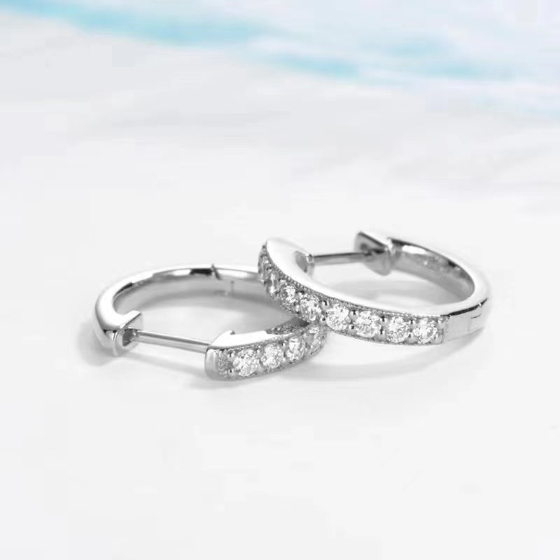 Cubic Zirconia Cuff Earrings