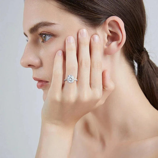 dainty moissanite ring - JIMMY JEWELRY 01