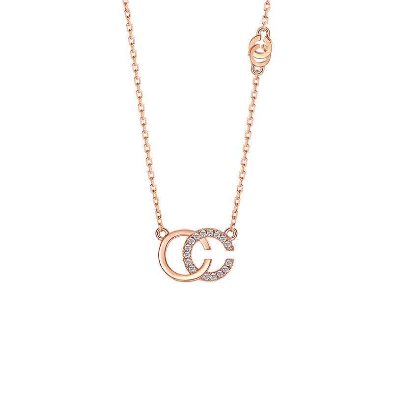 925 double C necklace silver