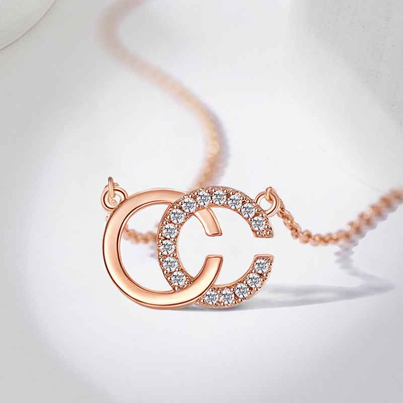 925 double C necklace silver