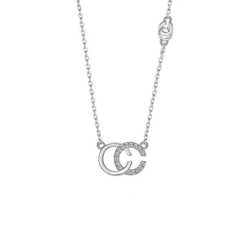925 double C necklace silver