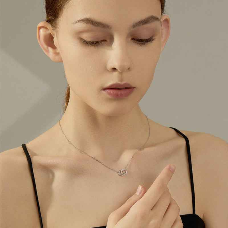 925 double C necklace silver