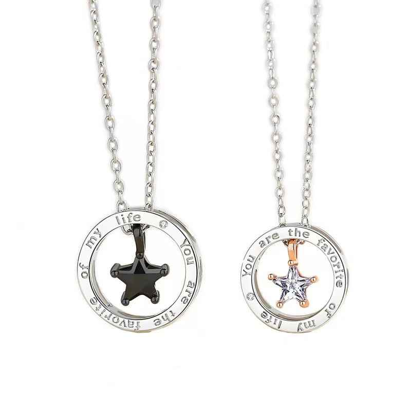 flipped couple necklace