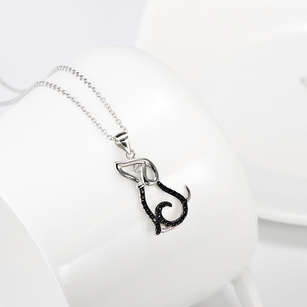 sterling silver female dog collar for puppy necklace