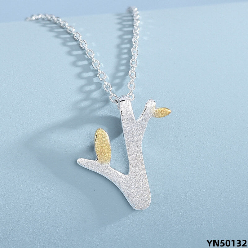 sterling silver bud necklace