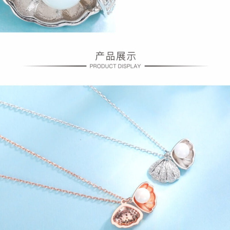 Shell Pendant Necklace for Women Gold Tone Jewelry