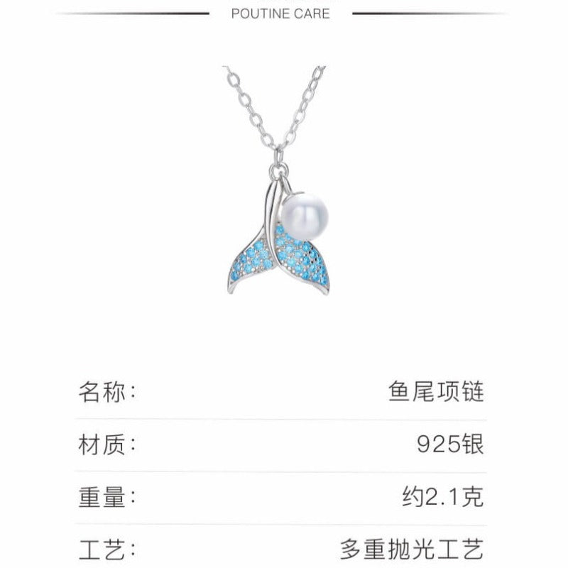 blue diamond tail pearl pendant usa