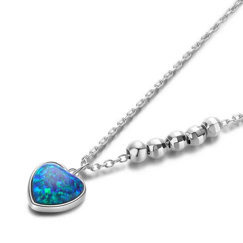 glacial pools heart pendant