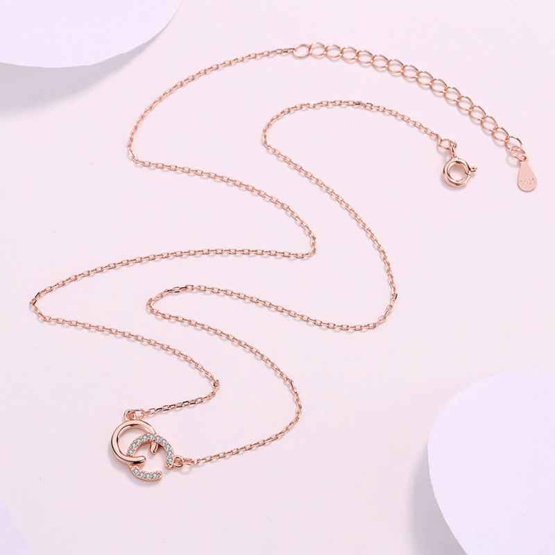 925 double C necklace silver
