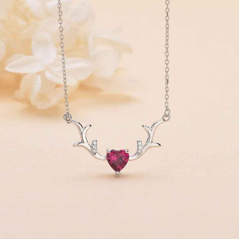 red heart antler necklace - JIMMY JEWELRY 01