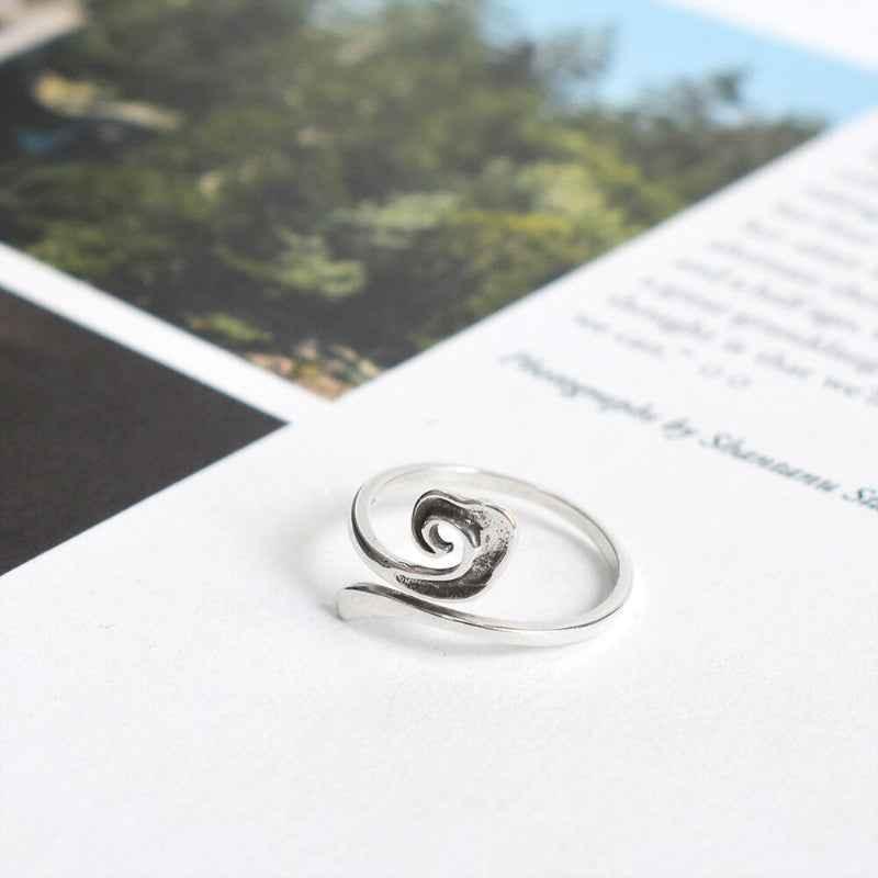 Sterling Silver Spiral Ring for Elegant Style and Unique Design - JIMMY JEWELRY 01